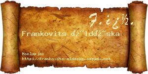 Frankovits Áldáska névjegykártya